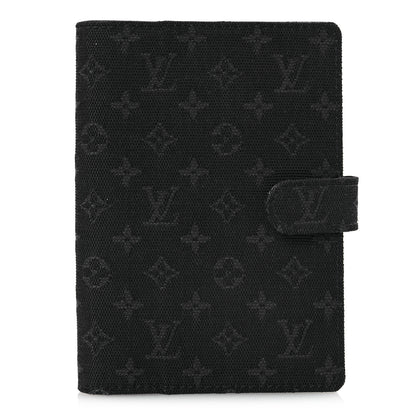 Louis Vuitton Mini Lin Small Ring Agenda Cover Black 1 of 6