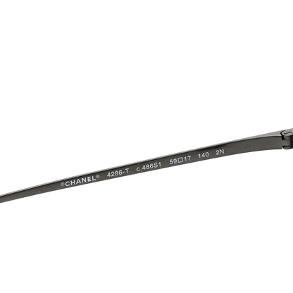 Chanel Titanium Cat Eye CC Sunglasses 4286-T Black 7 of 11