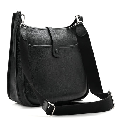 Hermes Taurillon Clemence EVELYNE III GM Black 3 of 11