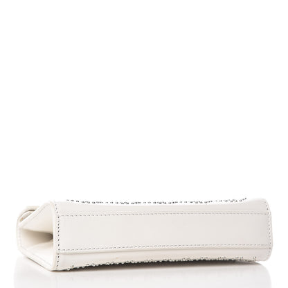 Alaia Calfskin Arabesque Studded Clutch White 4 of 11
