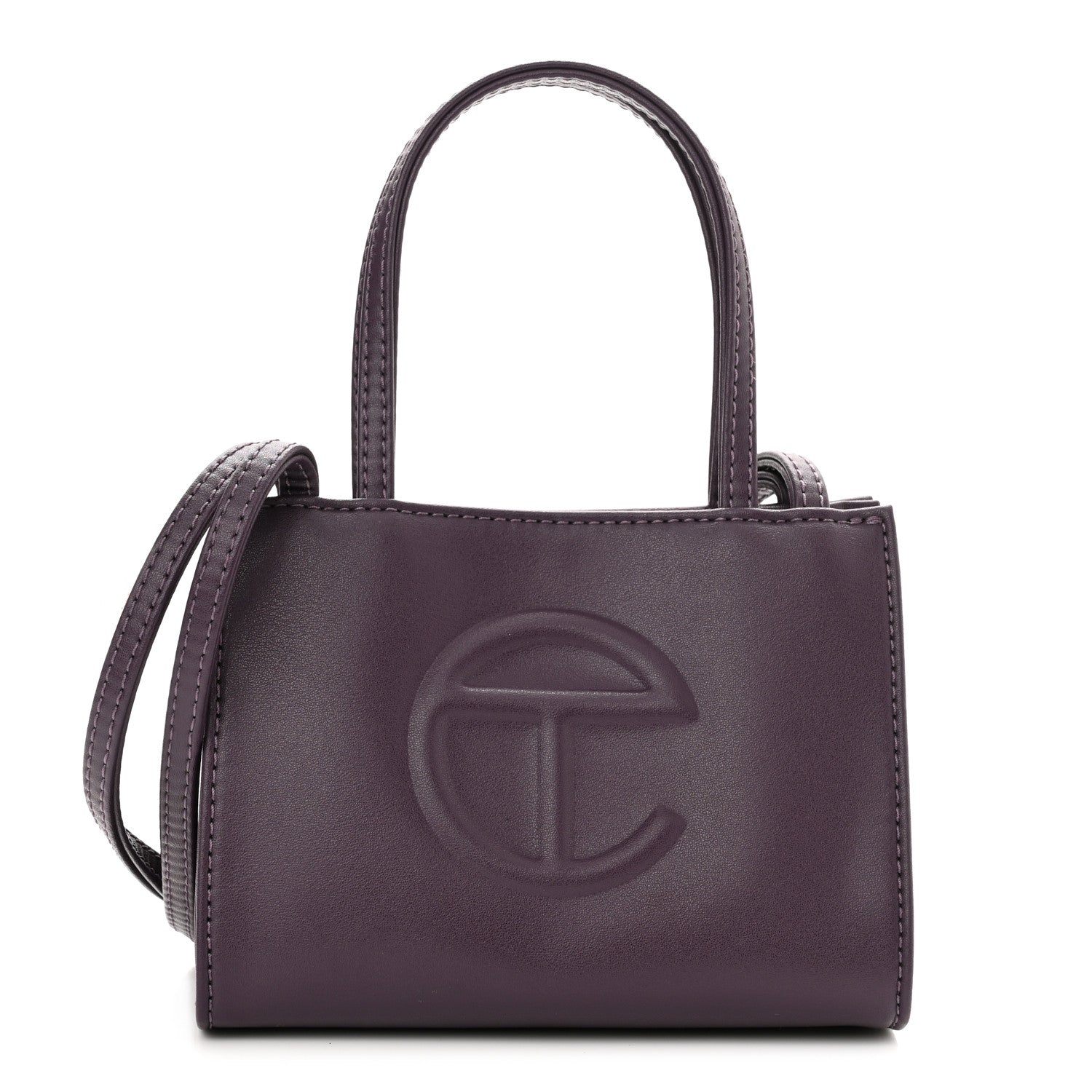 Telfar Vegan Leather Small Shopping Bag Eggplant 1 of 9