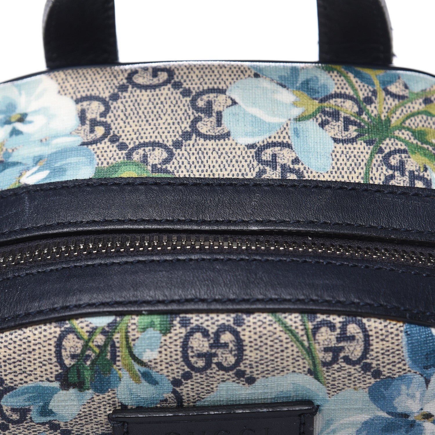 Gucci GG Supreme Monogram Blooms Small Day Backpack Blue 14 of 15