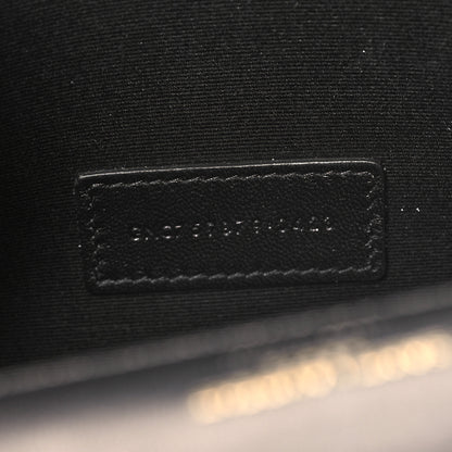 Saint Laurent Lambksin Cassandre Matelasse Carre Flap Pouch Clutch Black 7 of 7
