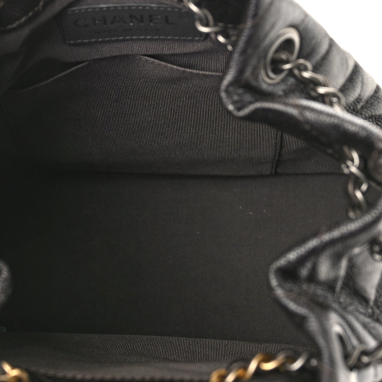 Chanel Caviar Chevron Quilted Small Gabrielle Backpack Black 5 of 9