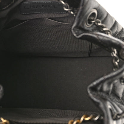 Chanel Caviar Chevron Quilted Small Gabrielle Backpack Black 5 of 9