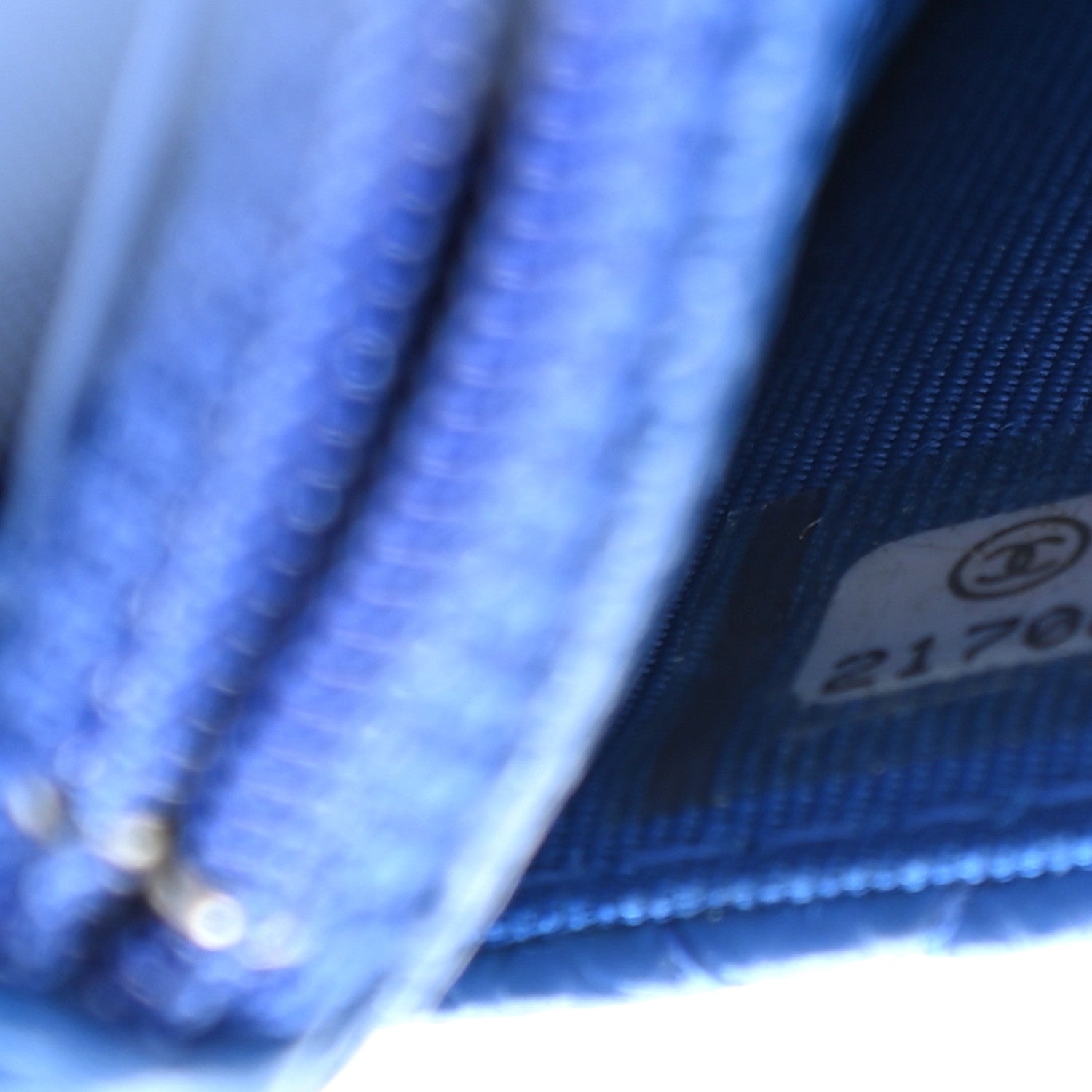 Chanel Caviar Quilted Wallet On Chain WOC Blue 8 of 16