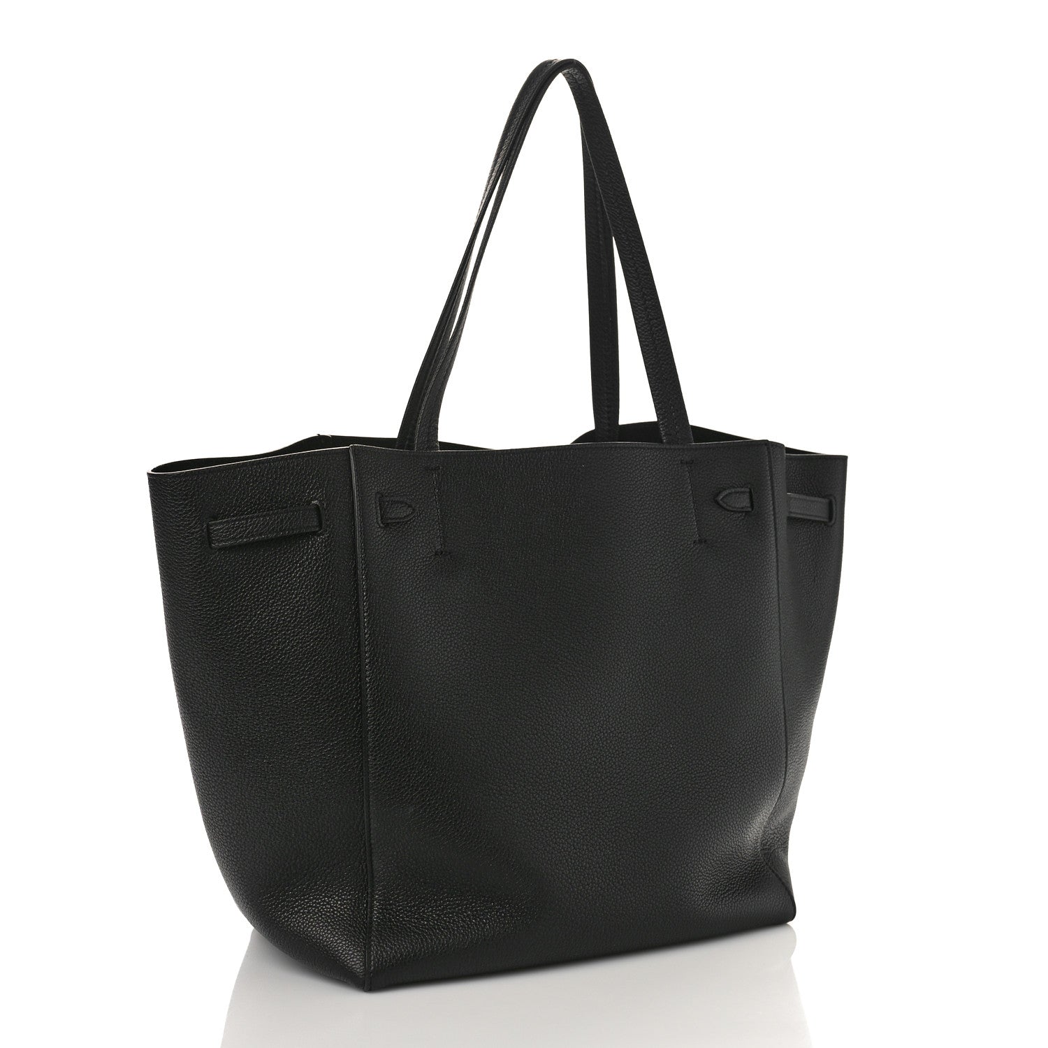 Celine Soft Grained Calfskin Small Belt Cabas Phantom Black 3 of 8