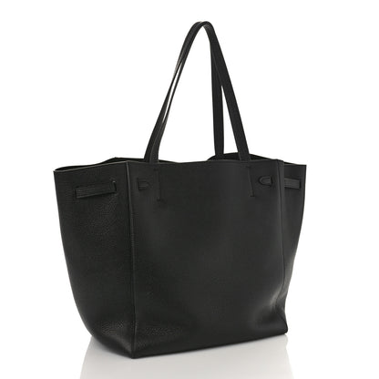 Celine Soft Grained Calfskin Small Belt Cabas Phantom Black 3 of 8