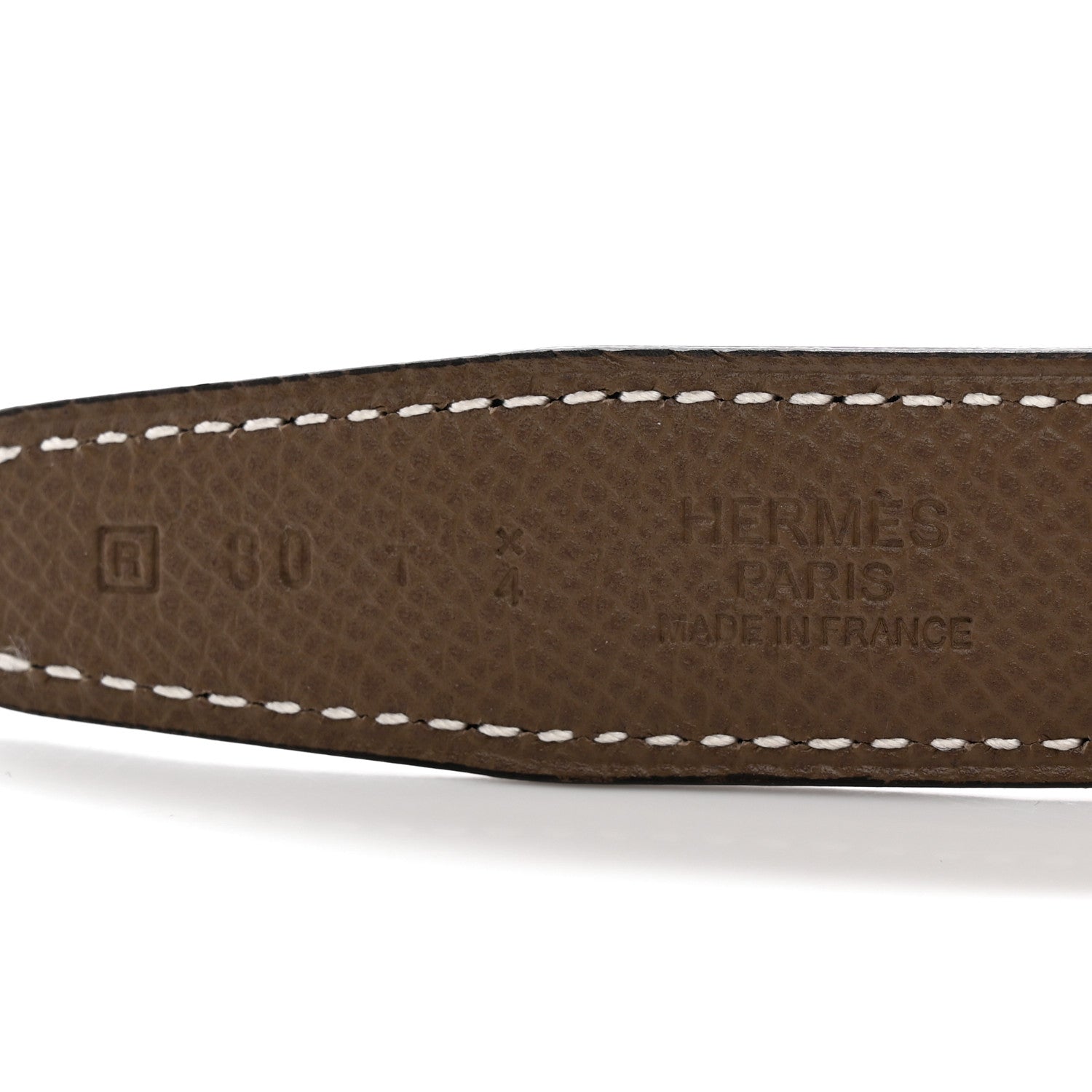 Hermes Swift Epsom 24mm Mini Constance H Belt 80/32 Black Etoupe 5 of 6