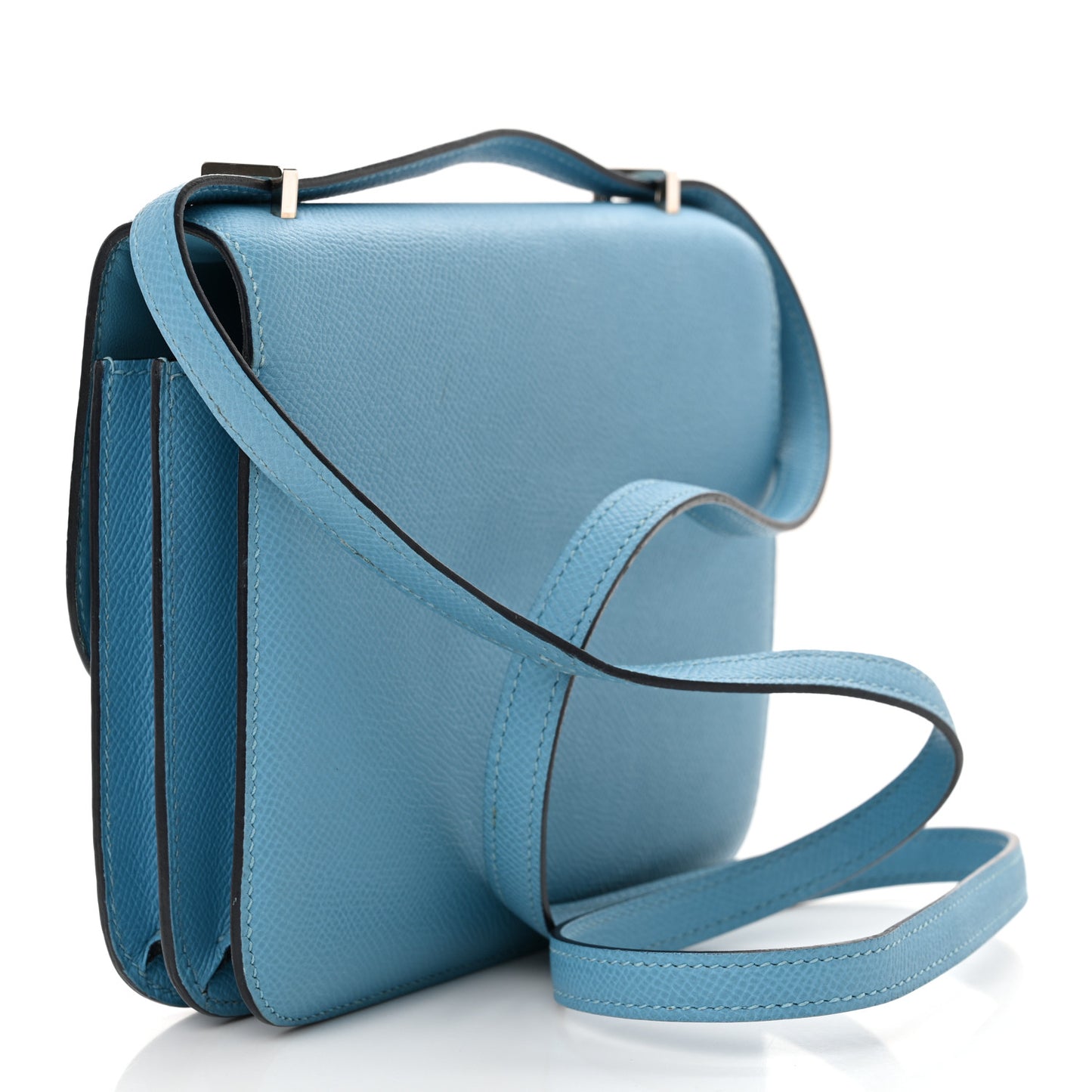 Epsom Enamel Constance 18 Bleu du Nord Rouge