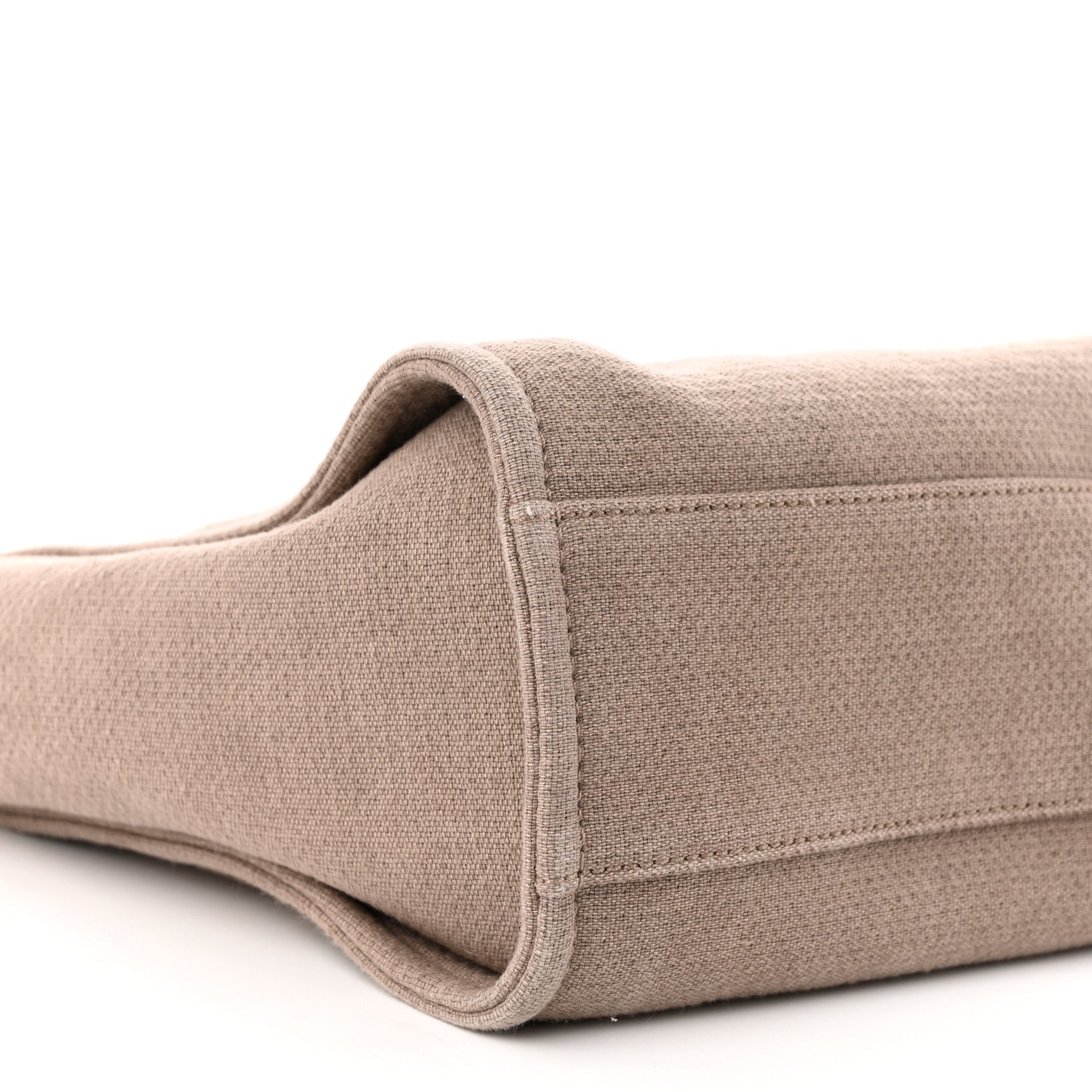 Chanel Canvas Small Deauville Tote Beige Brown 9 of 12