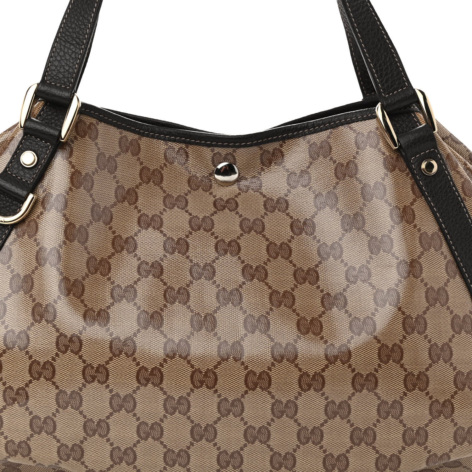Gucci Crystal Monogram Medium Abbey Shoulder Bag Dark Brown 8 of 11