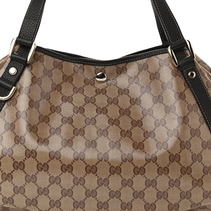 Gucci Crystal Monogram Medium Abbey Shoulder Bag Dark Brown 8 of 11