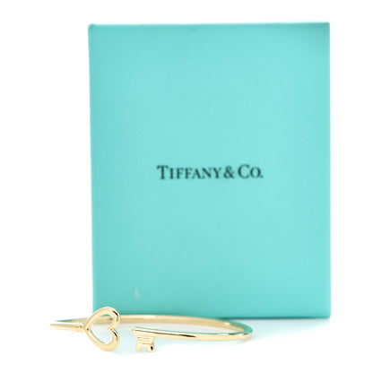 Tiffany 18K Yellow Gold Wire Heart Key Bracelet 4 of 4