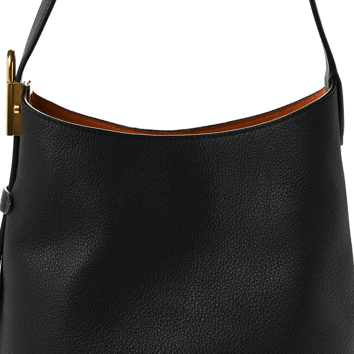 Grained Calfskin Low Key Hobo PM Black