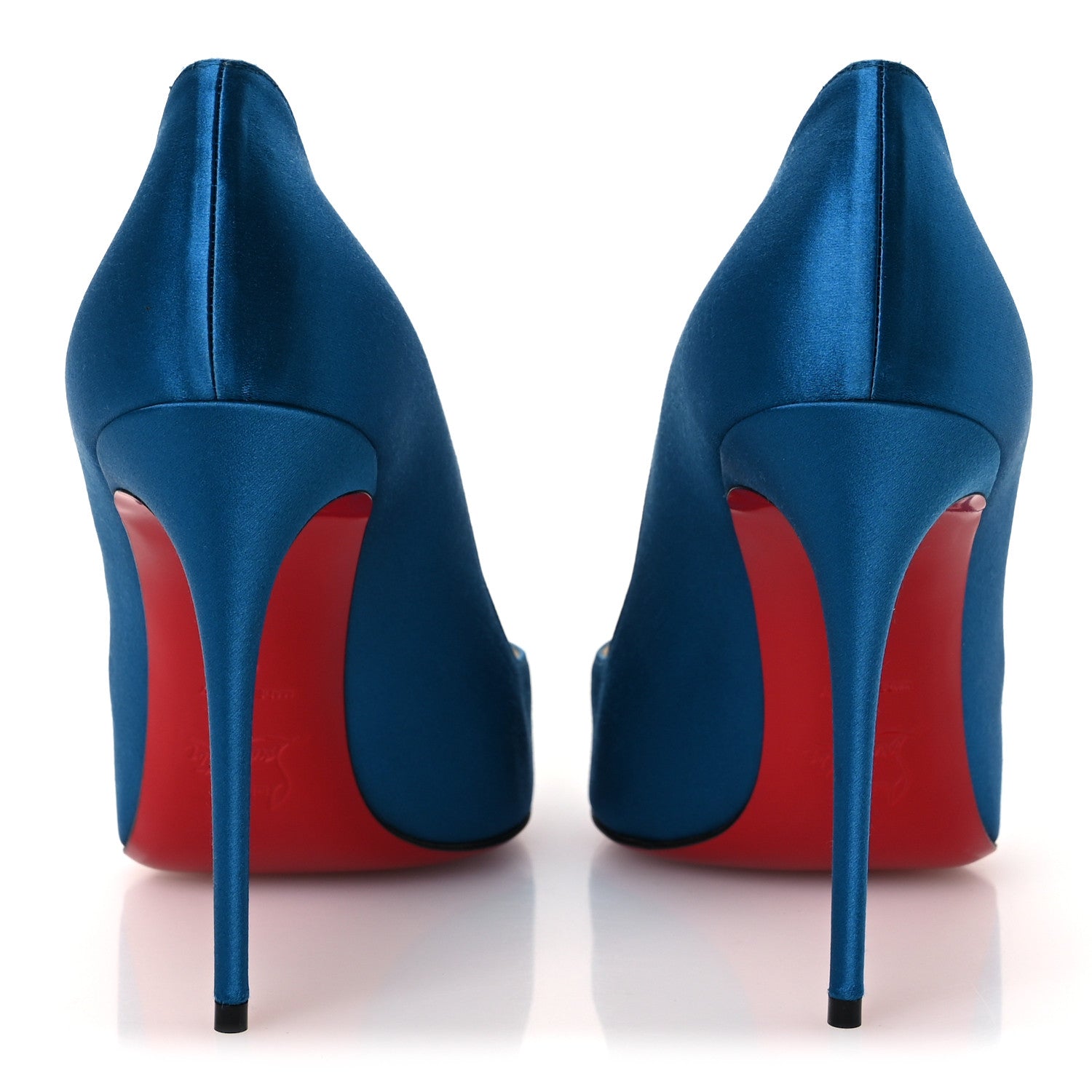 Christian Louboutin Satin Pigalle Follies 100 Pumps 41 Positano 6 of 12