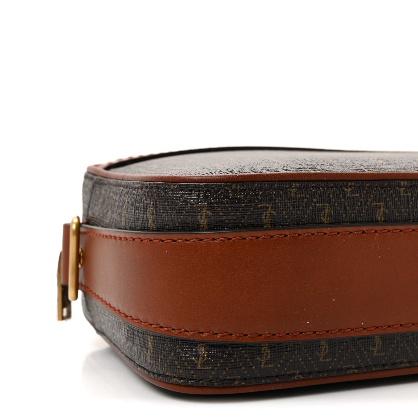 Canvas Smooth Calfskin Le Monogramme Camera Bag Chestnut