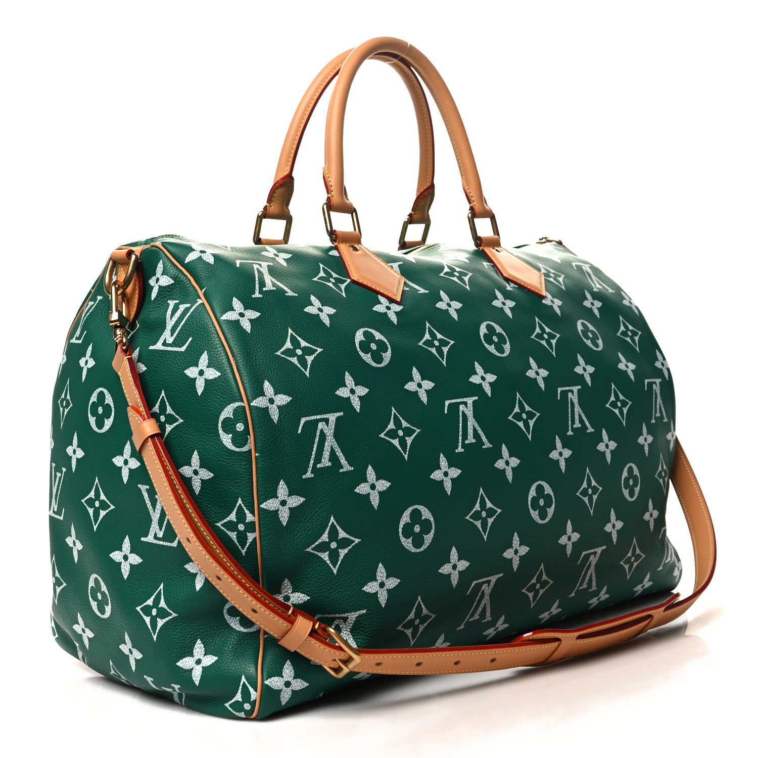 Louis Vuitton Calfskin Monogram Speedy P9 Bandouliere 50 Green 2 of 12