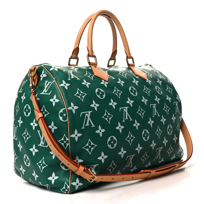 Louis Vuitton Calfskin Monogram Speedy P9 Bandouliere 50 Green 2 of 12