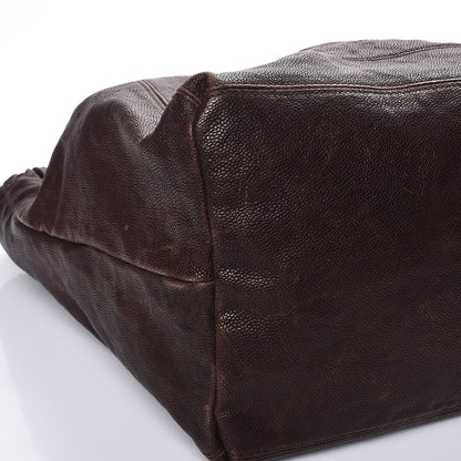 Chanel Distressed Caviar XL Coco Cabas Brown 8 of 10