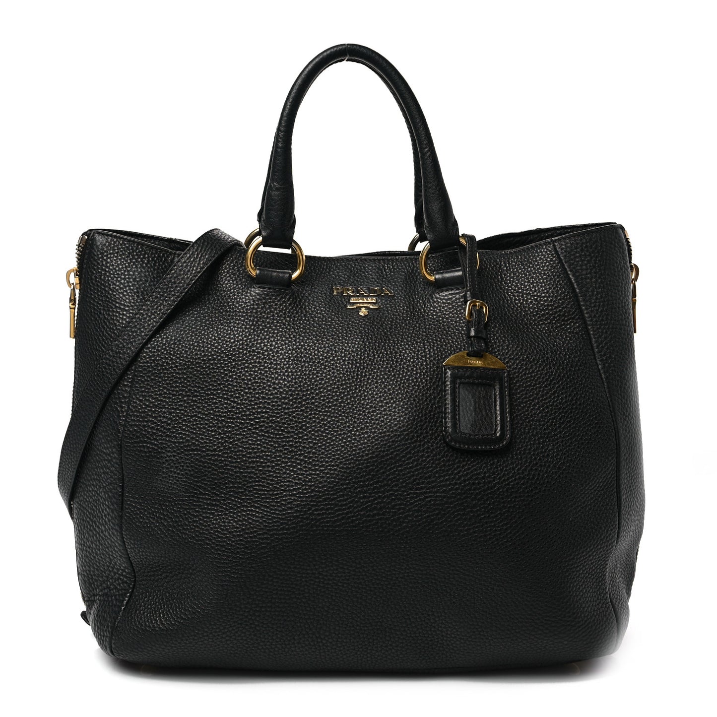 Vitello Daino Tote Black