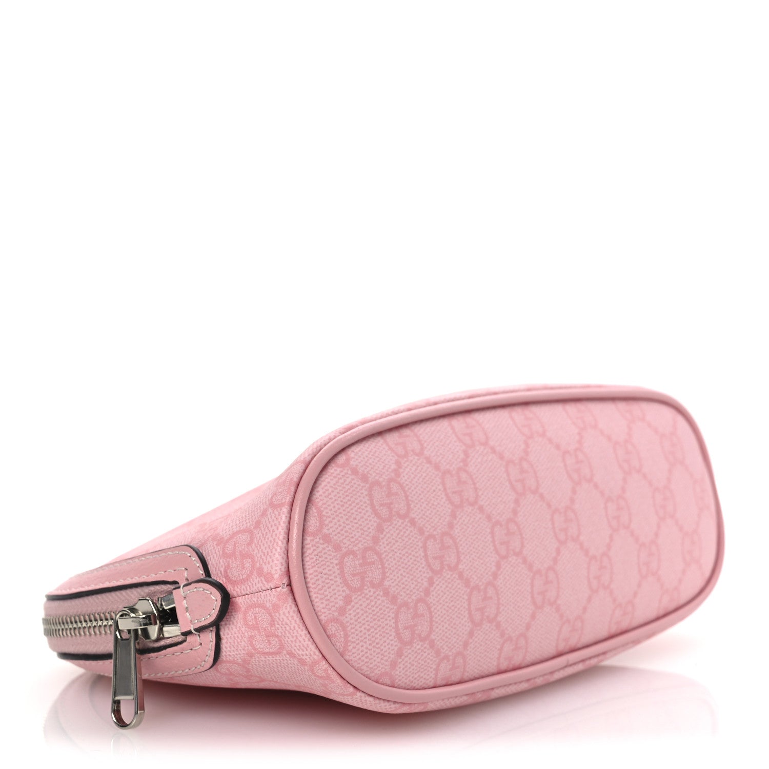 Gucci GG Supreme Monogram Textured Calfskin Large Ophidia Cosmetic Case  Pink 4 of 10