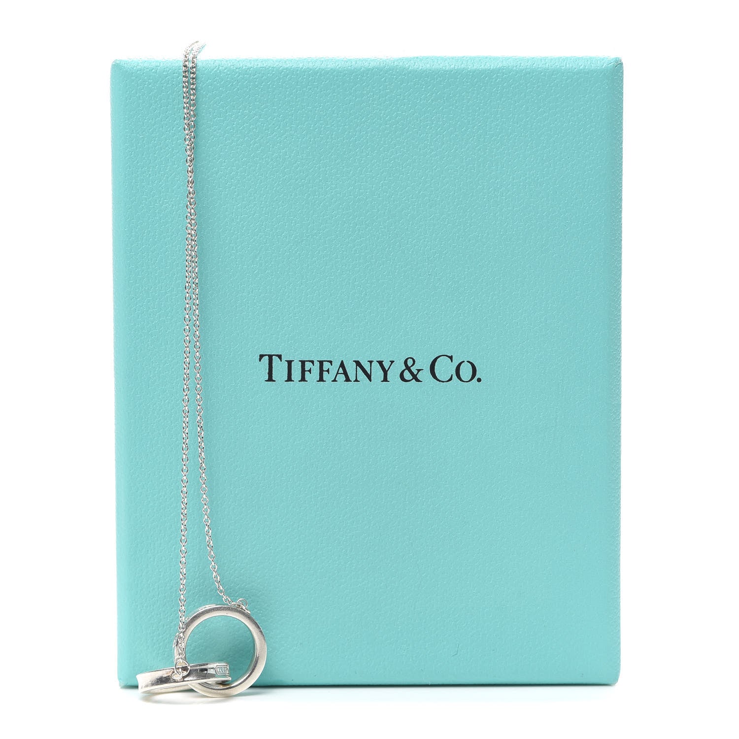 Tiffany Sterling Silver 1837 Interlocking Circles Pendant Necklace 6 of 6