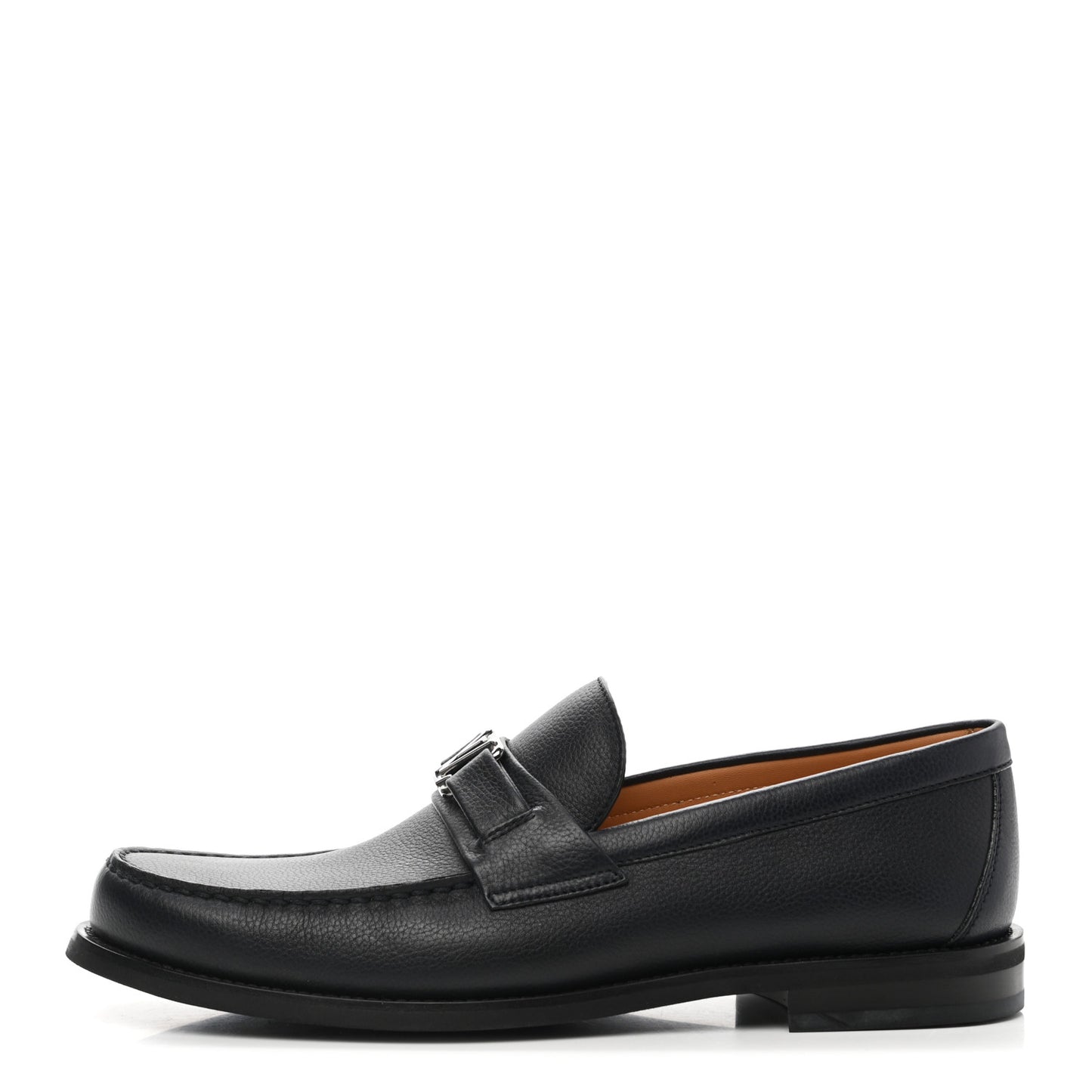 Calfskin Mens Loafers 8 Black