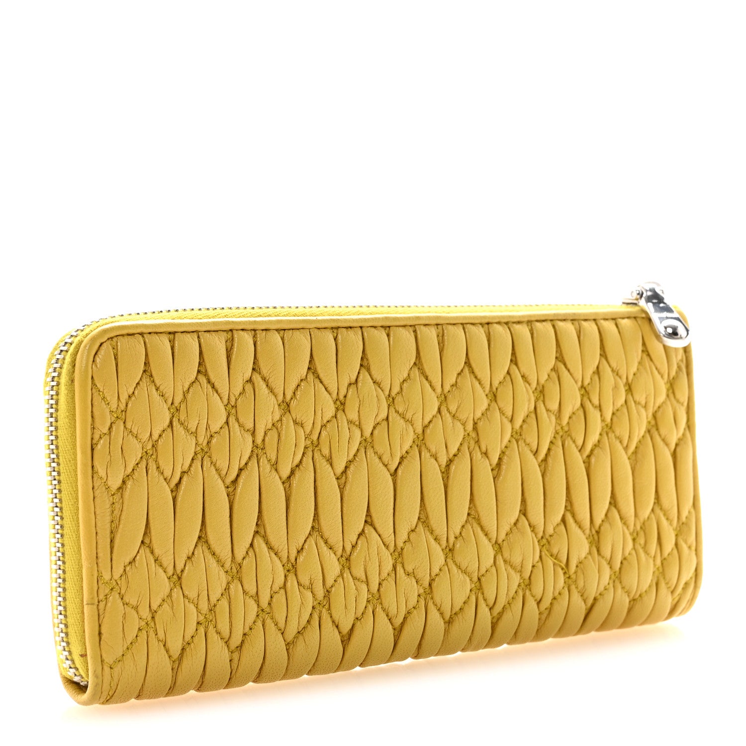 Miu Miu Matelasse Large Zip Around Wallet Ananas 3 of 7