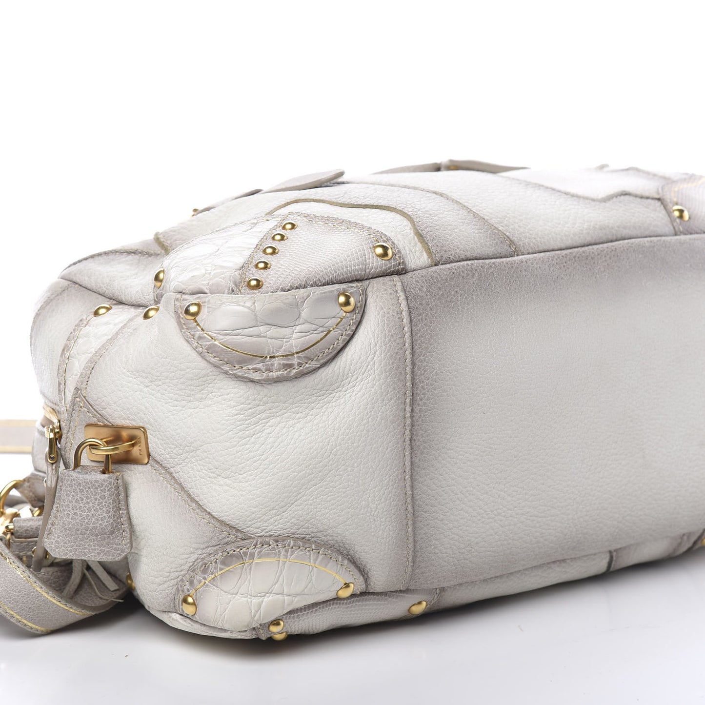 Cervo Patchwork Fringe Bowler Bianco