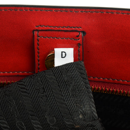 Prada Spazzolato Large Tote Scarlatto Fume 10 of 10