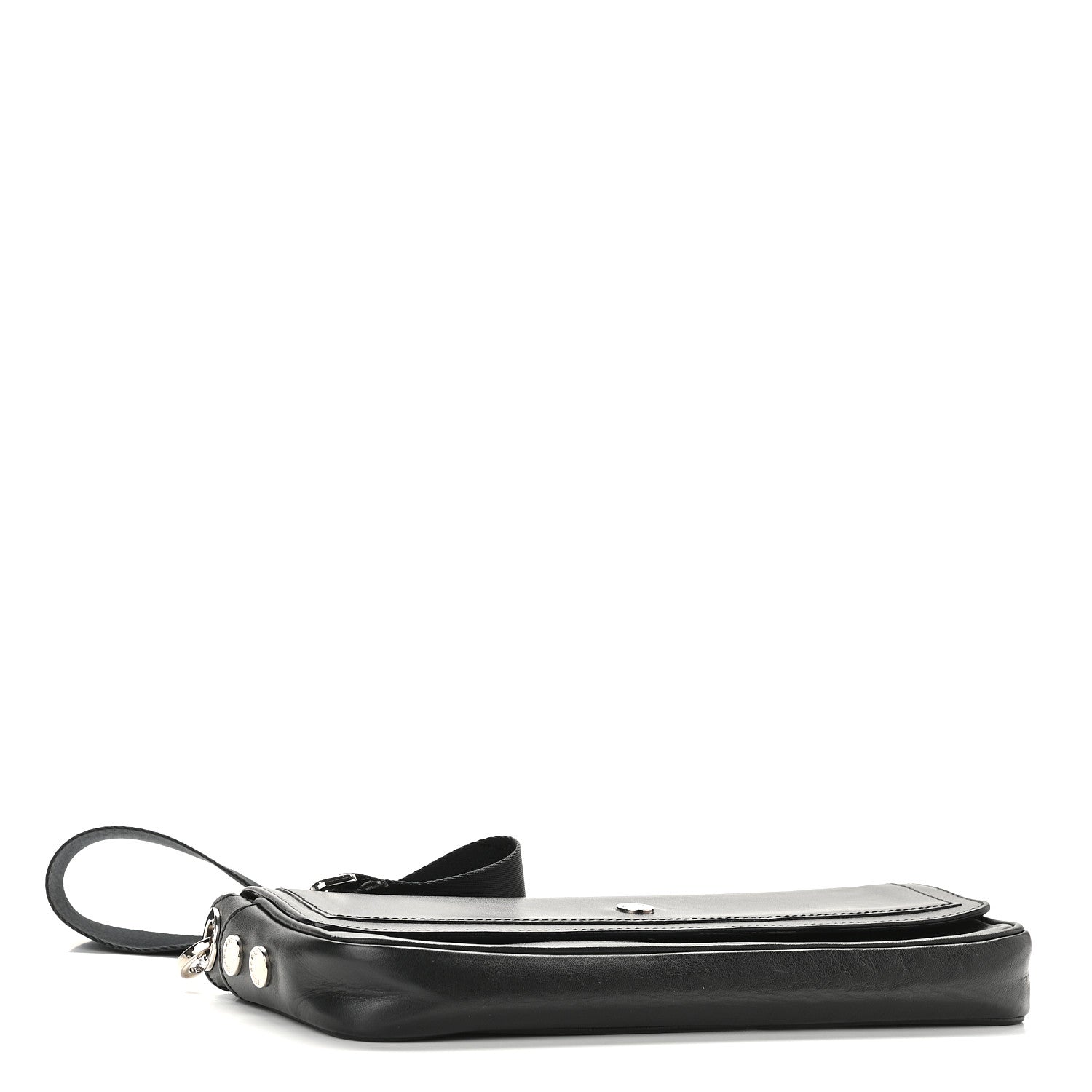 Burberry Calfskin Logo Strap Shoulder Bag Black 4 of 10