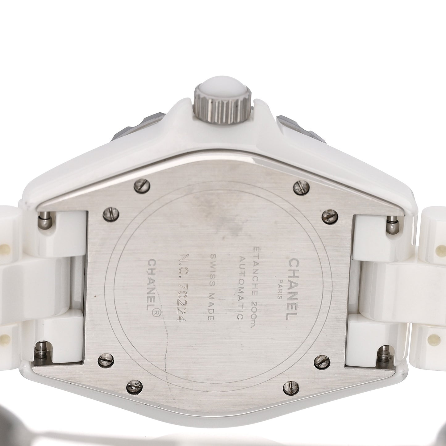 Stainless Steel Ceramic 38mm J12 Automatic Watch White