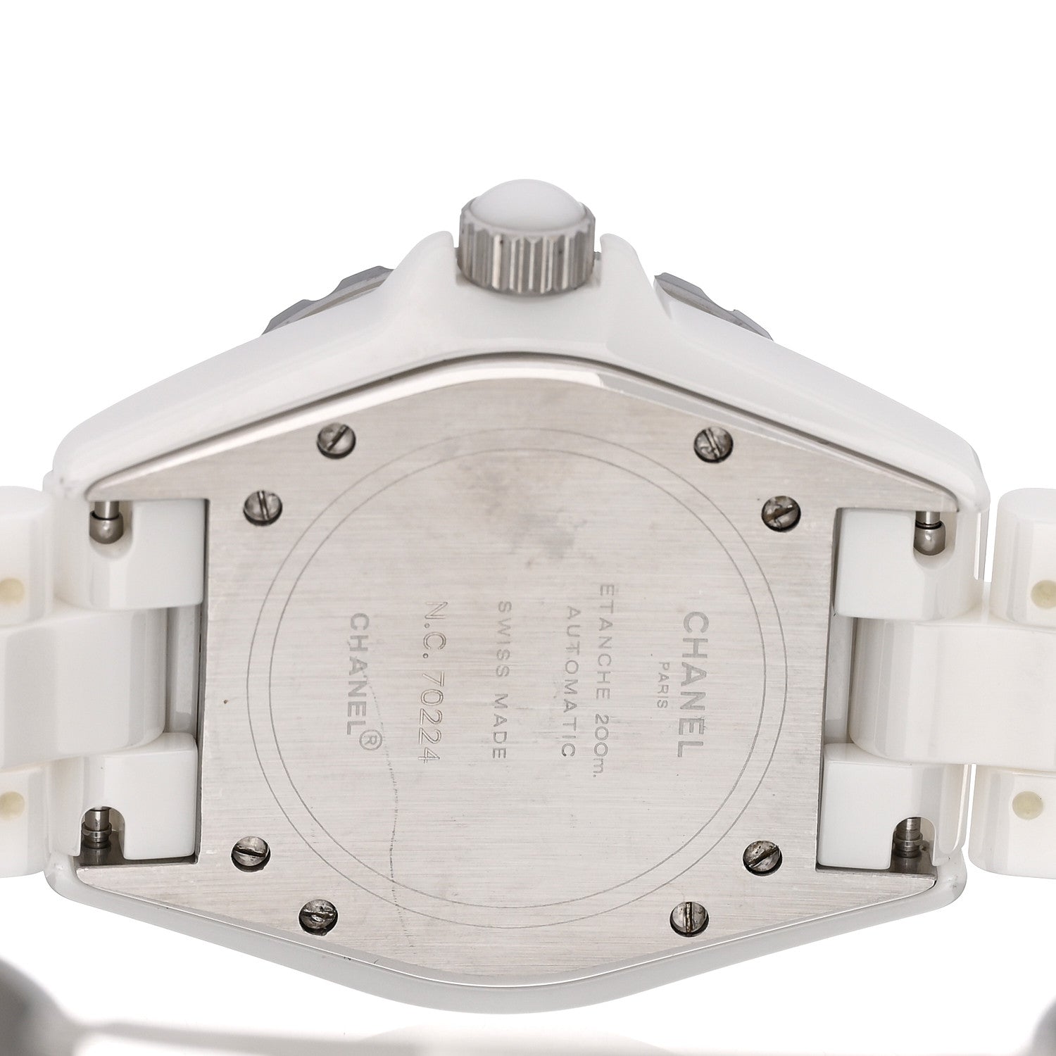 Chanel Stainless Steel Ceramic 38mm J12 Automatic Watch White 4 of 5
