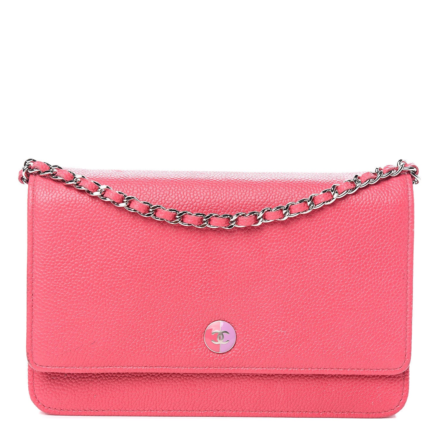 Chanel Caviar Wallet On Chain WOC Pink 1 of 12