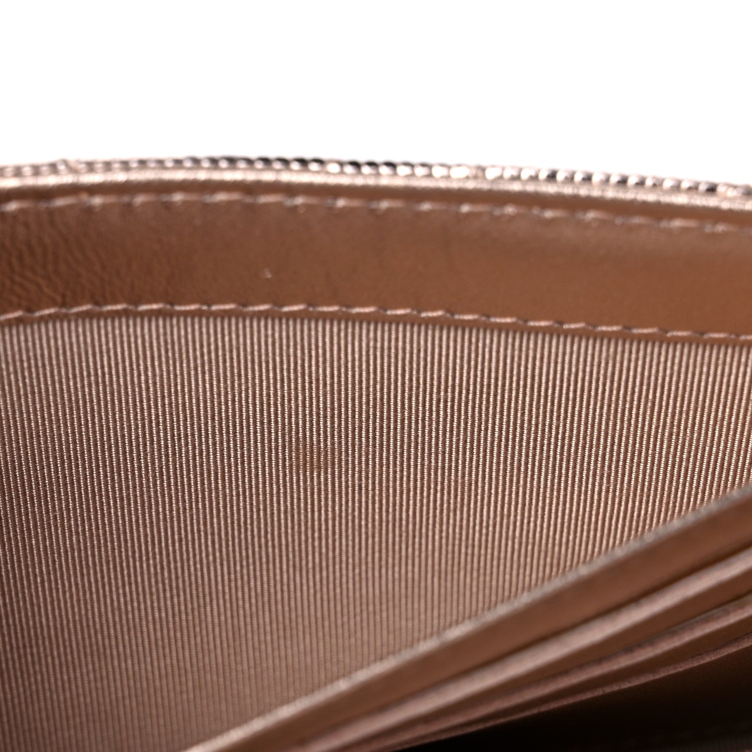 Chanel Metallic Calfskin Quilted Pixel Effect Large Flap Wallet Pinky Gold 10 of 11