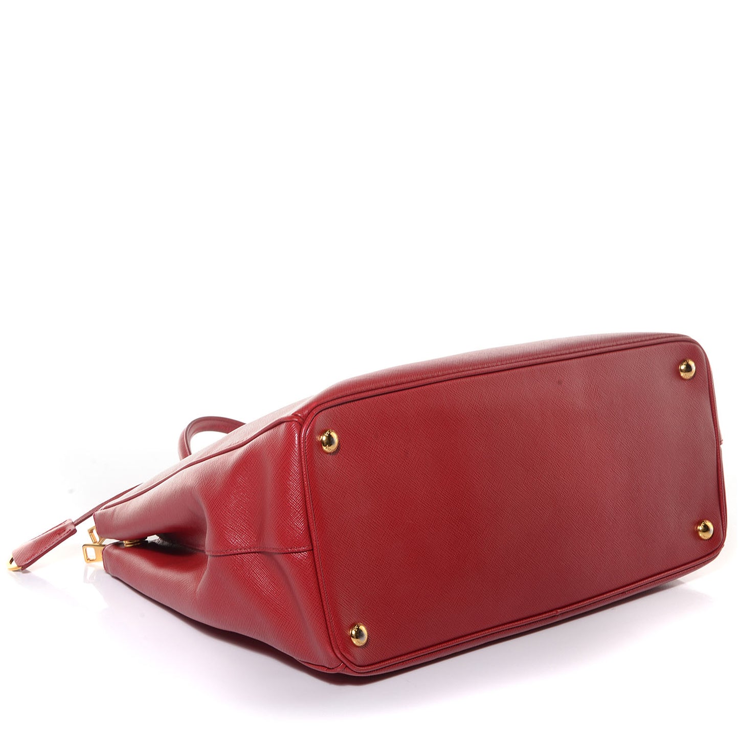 Saffiano Lux Large Double Zip Tote Fuoco