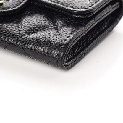 Chanel Caviar Quilted Flap Card Holder Black 10 of 13
