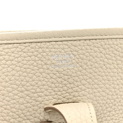 Hermes Taurillon Clemence Zigzag Sangle Evelyne III PM Beton Black White Deep Bleu 6 of 11