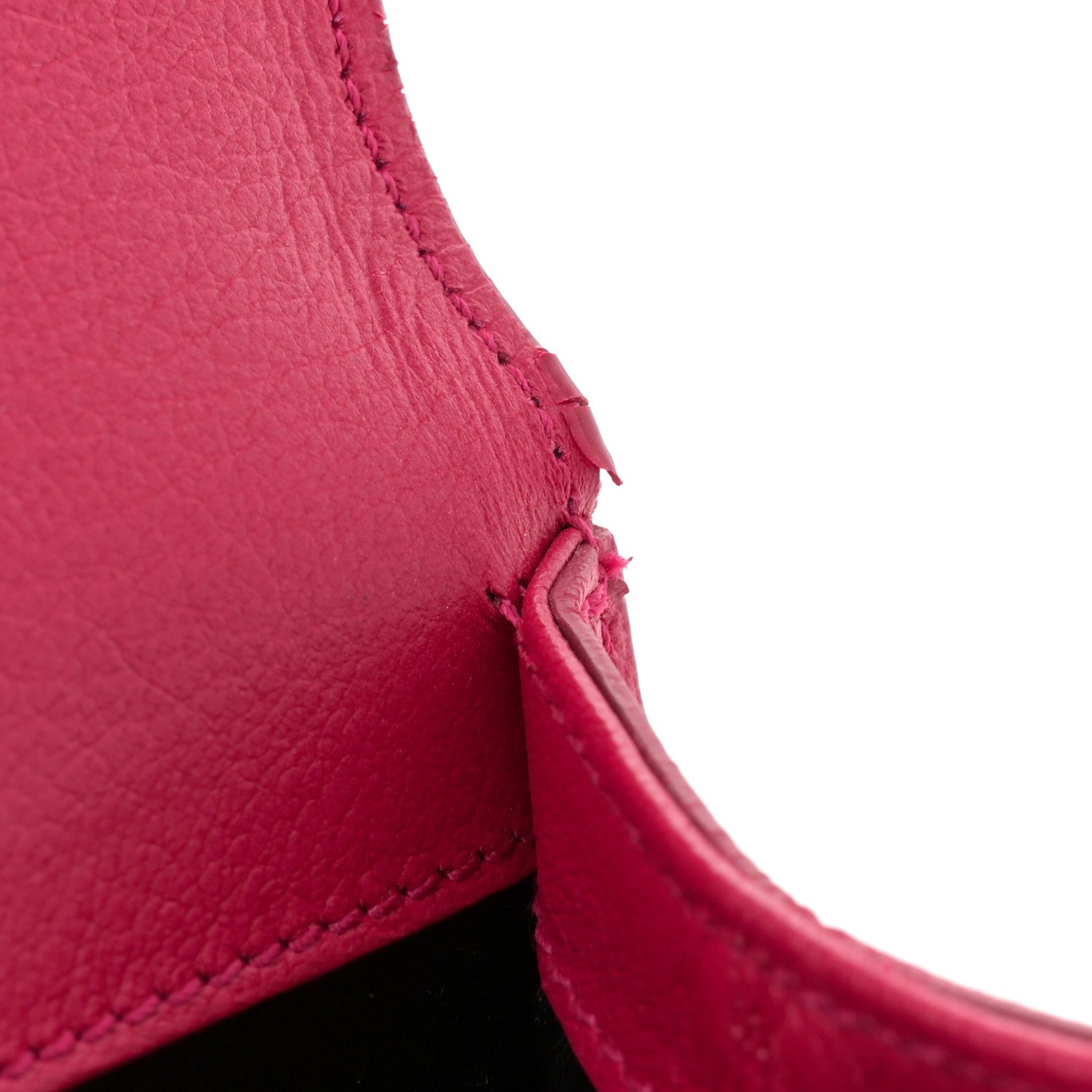 Saint Laurent Calfskin Monogram Large Belle De Jour Clutch Lipstick Fuchsia 7 of 8