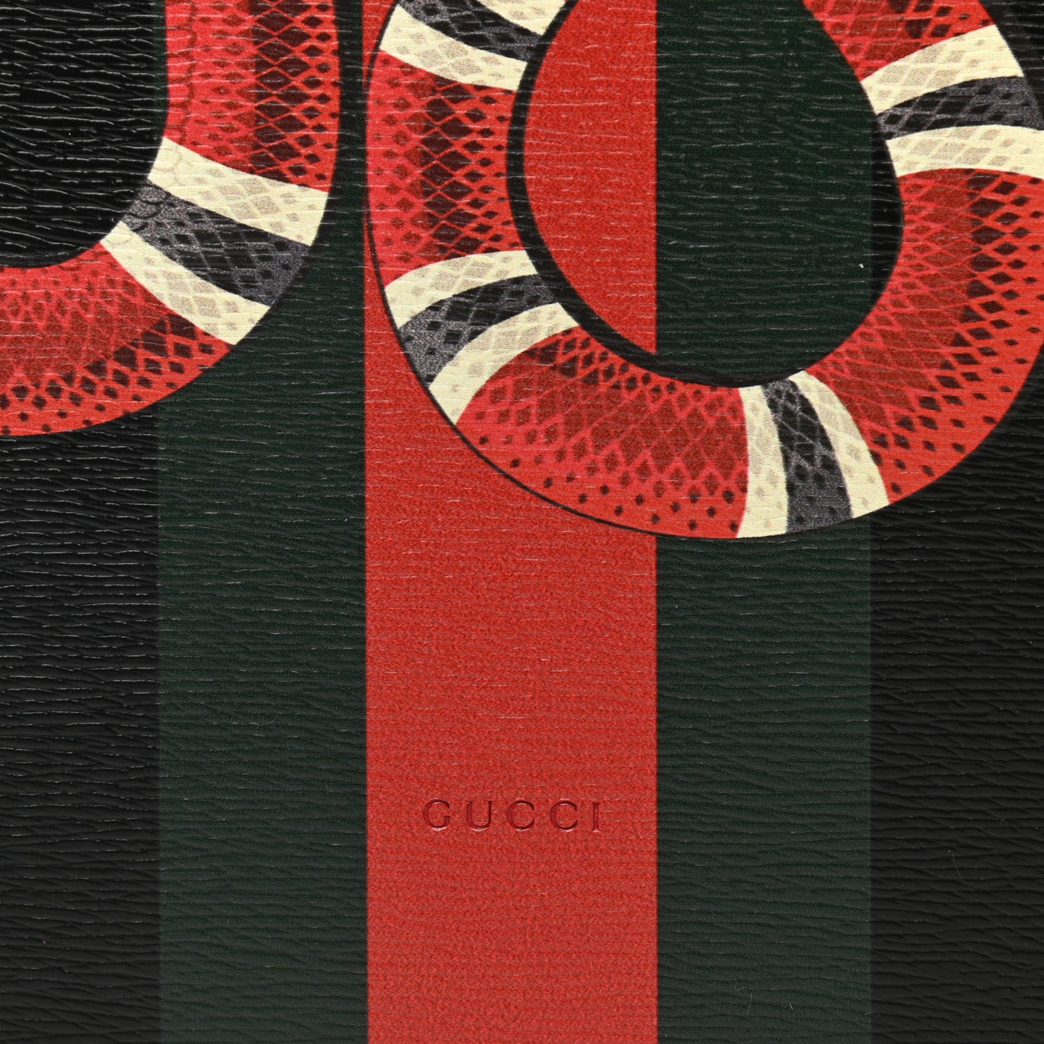 Gucci Calfskin Kingsnake Print Messenger Black 3 of 9