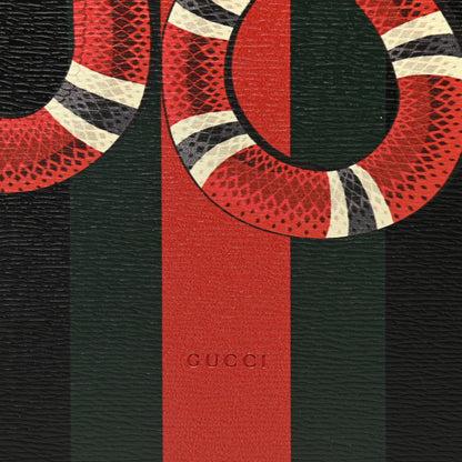 Gucci Calfskin Kingsnake Print Messenger Black 3 of 9