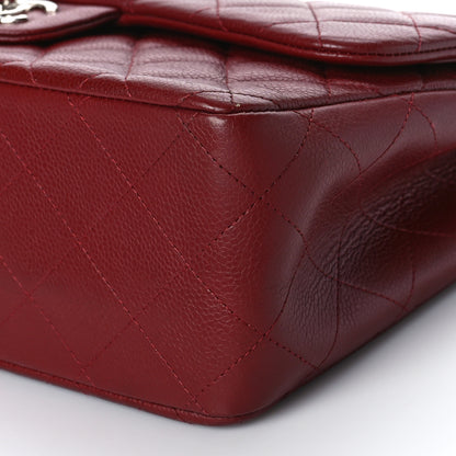 Chanel Caviar Quilted Jumbo Double Flap Dark Red 9 of 9