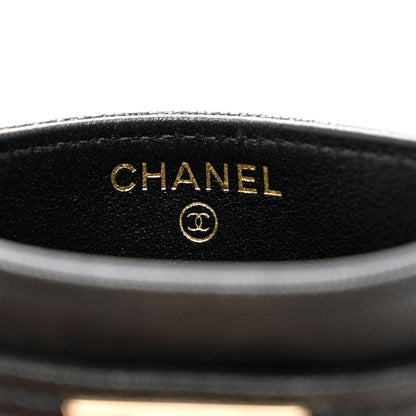 Chanel Caviar Quilted Boy Card Holder Black 6 of 9