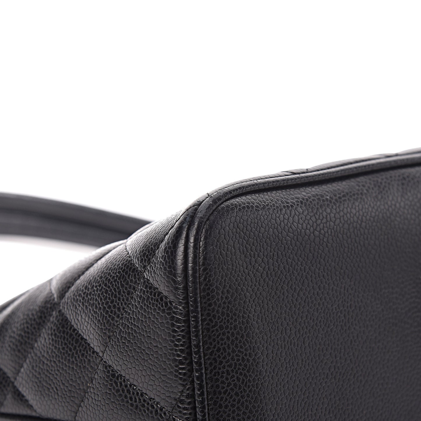 Caviar Quilted Medallion Tote Black