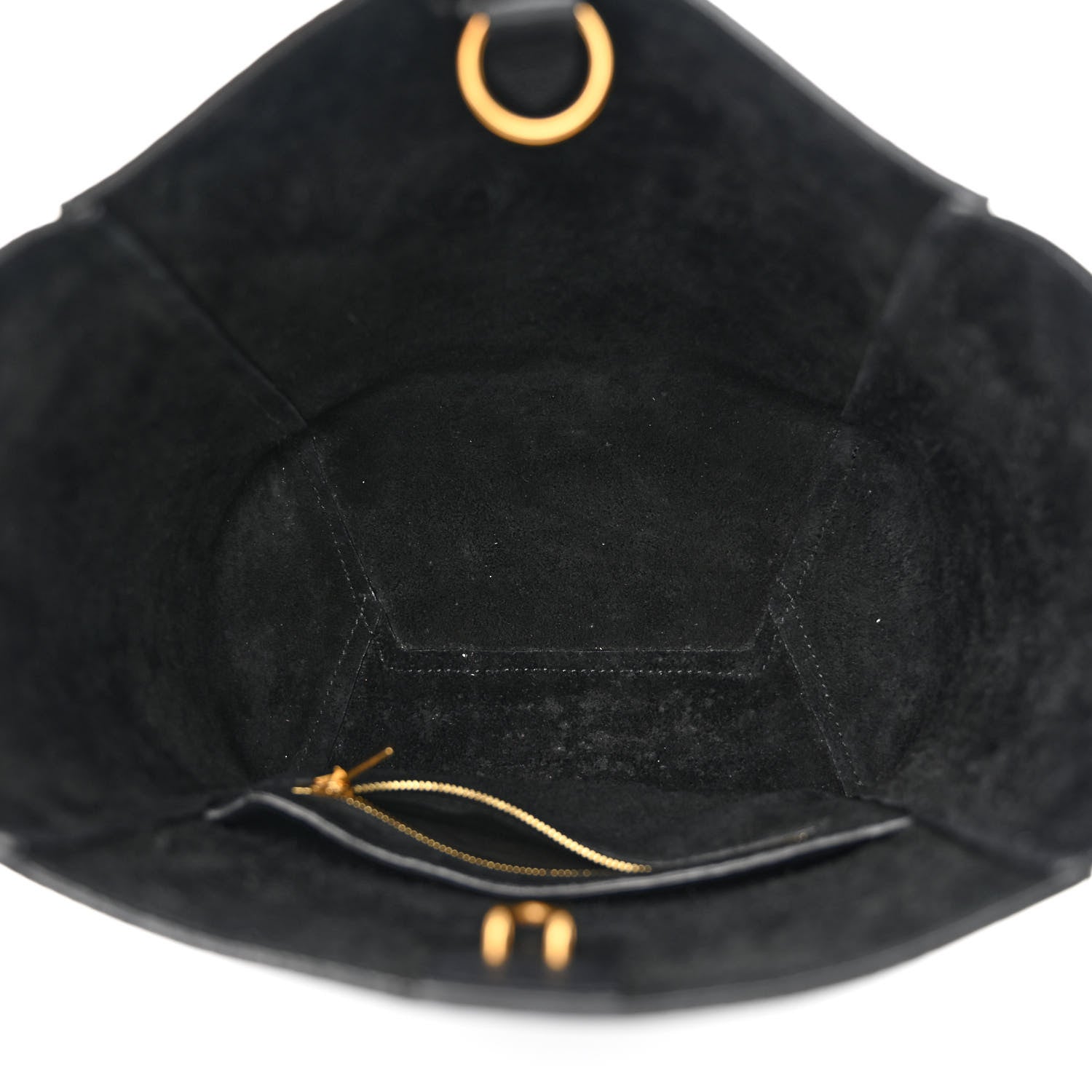Celine Soft Grained Calfskin Small Sangle Bucket Bag Black 5 of 16