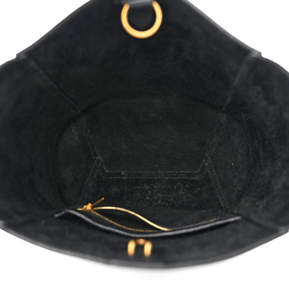 Celine Soft Grained Calfskin Small Sangle Bucket Bag Black 5 of 16