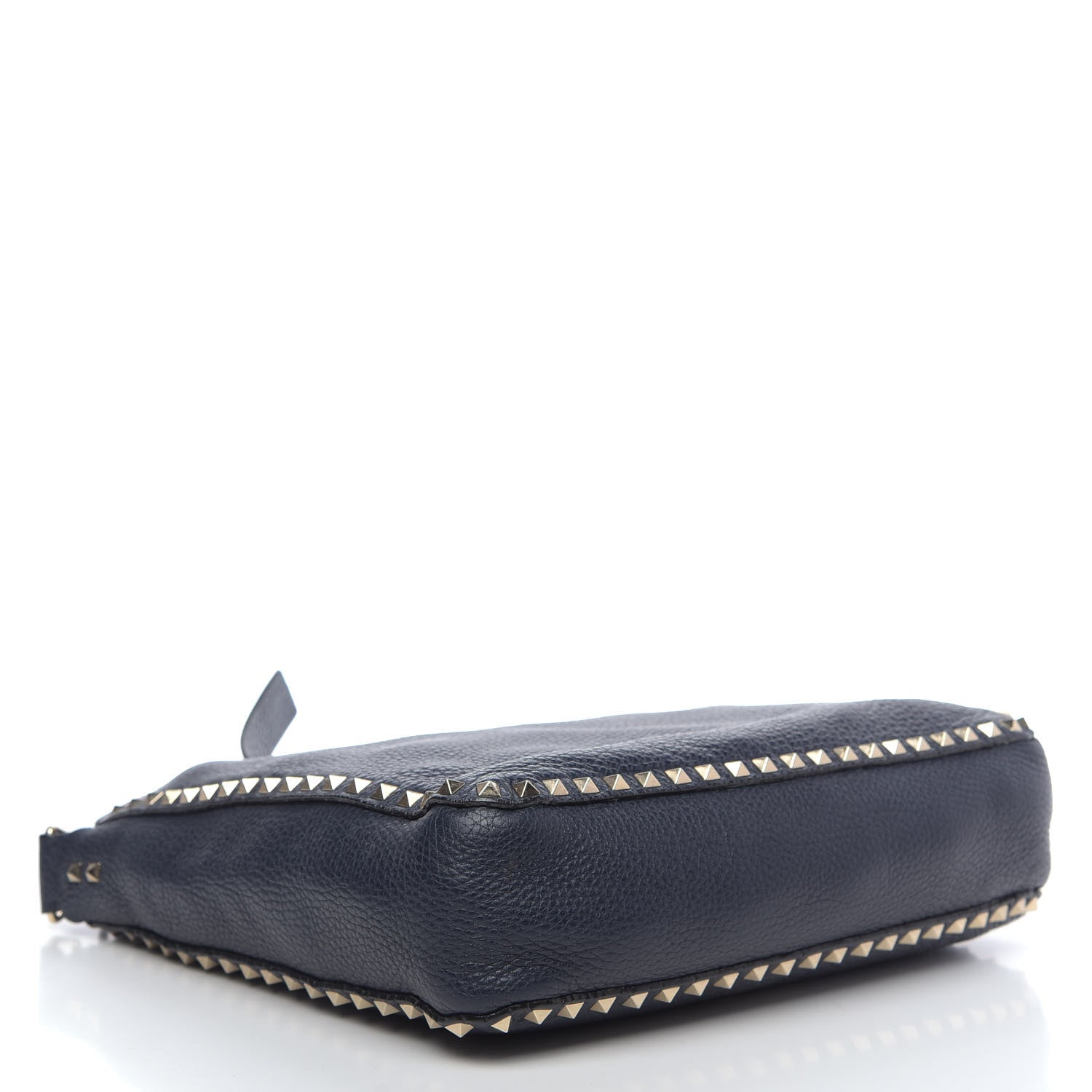 Valentino Garavani Pebbled Calfskin Large Rockstud Flip-Lock Messenger Bag Marine 4 of 12