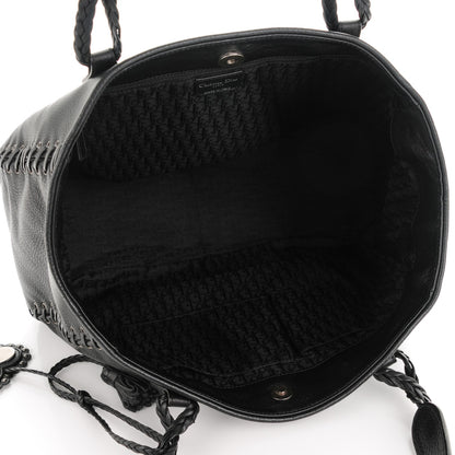 Christian Dior Calfskin Ethnic Tote Black 5 of 7