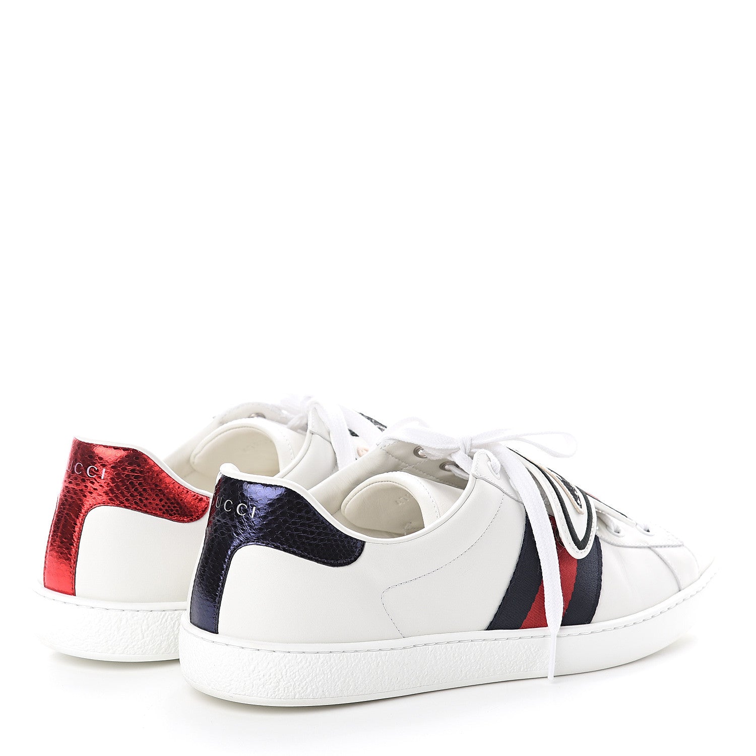 Gucci Calfskin Ayers Web UFO Dragon Embroidered Mens Ace Sneakers 11 White 4 of 7